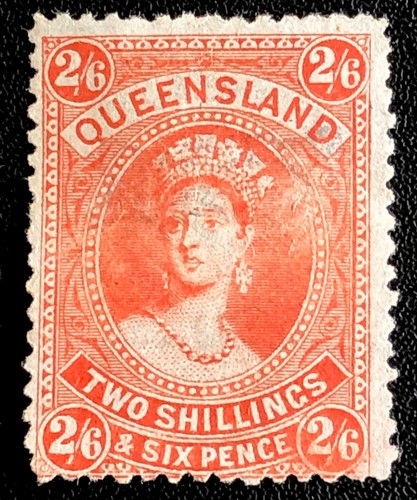 1882 queensland 6d - queensland, 2/6d