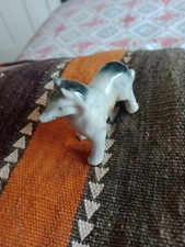 Vintage Antique Miniature Porcelain Dogs x 2 . 1 Alsatian; 1 Collie. 