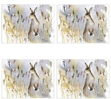 iStyle Hare Set of 4 Placemats Table Mats Cork Backed Place Mats Hare Country
