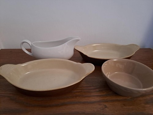 Pie dishes gravy boat 4 - dishes, &