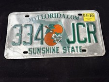 Classic US Car Licence Number Plate Florida 334 JCR