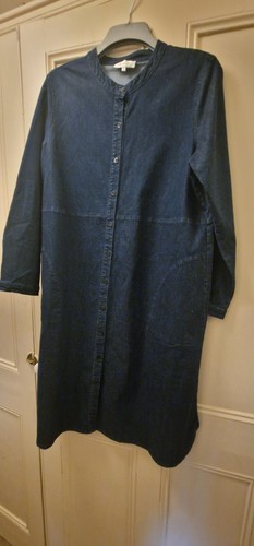 Sahara blue denim round - , collar