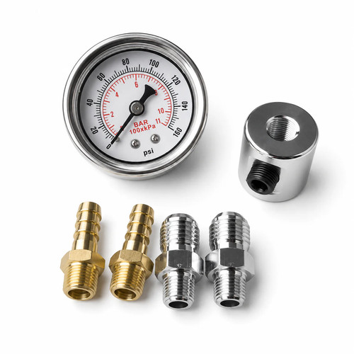 Inline fuel pressure gauge - inline,