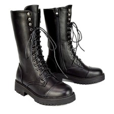 Womens Lace Up Mid Calf  Boots