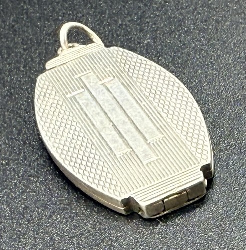 Antique art deco silver locket - antique,