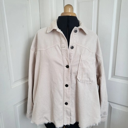 Zara cordouroy cream button - cordouroy,