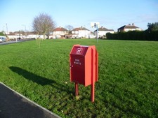 Photo A3 Dog waste bin next to Hudson Road Bexley At daffodil time this  c2014