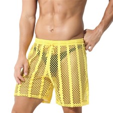 Transparent Mesh Shorts Mens