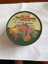 Vintage Smith Kendon fruit flavoured travel sweet tin, circular, 10cm dia.