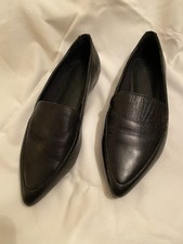  Marks & Spencer Collection  Black Leather Shoes WIDE FIT  Size 4.5 Worn Once
