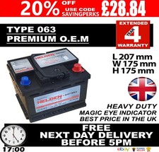 063 Bosch Eq. Car Battery 4 Year Guarantee - Next Day Delivery - S4001 - 45Ah