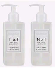 2 x Aldi Hotel Collection No.1 Lime, Basil & Mandarin Luxury Hand & Body Wash