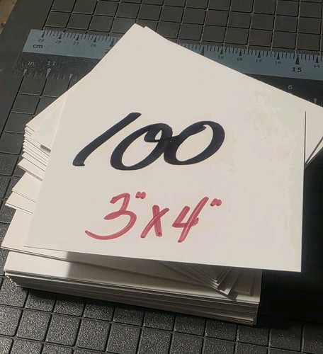 Blank white inventory cards - white,