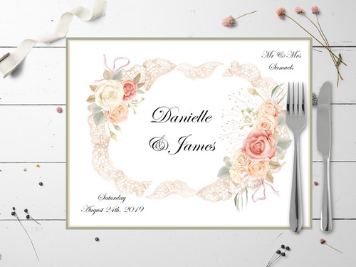 Personalised roses lace - &,