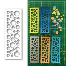 🇬🇧 DOTS CIRCLES BORDER EDGE METAL CUTTING DIE, CARD MAKING, SCRAP-BOOKING.