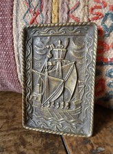 Bronze Medieval Galleon Tray