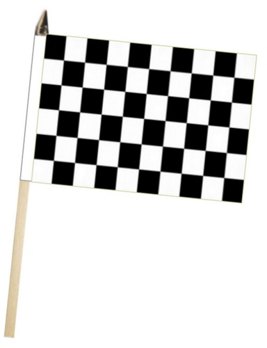 Black and white check finish - white,