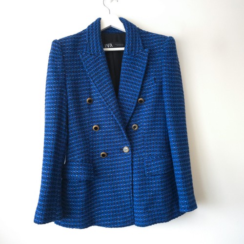 Zara blue textured double - textured,
