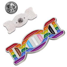 Rainbow DNA Pin Badge Ally