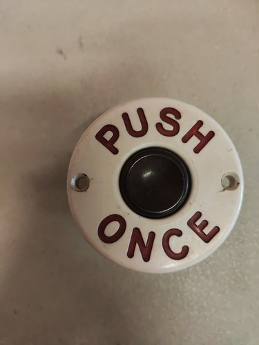 Vintage bus bell push once - vintage,