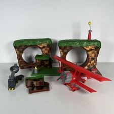 Sonic The Hedgehog Toys Bundle Green Hill Playset & The Tornado Plane Jakks