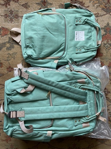 Green baby changing backpack - changing, /