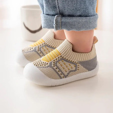 Baby Shoes Anti-slip Breathable Floor Socks with Rubber Sole for Children