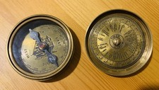 Vintage  Brass Pocket Compass Nautical Marine Compass |Perpetual Callander   