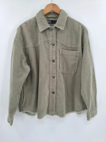Zara khaki green corduroy - zara,