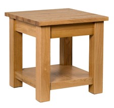 Small Coffee Table, Solid Wooden Oak Side Table, Square Bedside Table/Lamp Stand