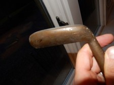 ANTIQUE GOLF PUTTER BRASS END NO MARKERS NAME  VGC GRIP VGC SHAFT VGC GIFT POTEN