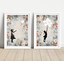 Set of 2 Banksy Wall Art