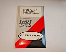 CLEVELAND HSS JOBBER LENGTH HSS DRILL X 10 PACKET  INCHES " MADE IN SCOTLAND