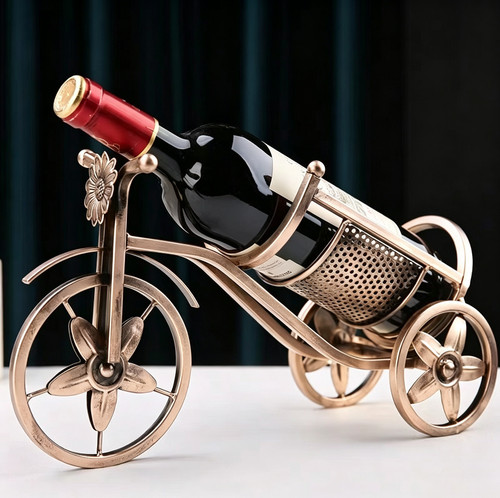 Vintage metal wine bottle - wine,