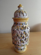 Vintage Pierced Pot Pourri Jar