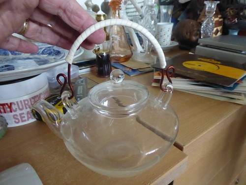 Glass collectors teapot with