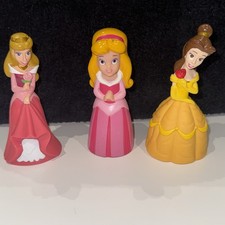 Disney Princess Bath Toys Plastic Figures Aurora Belle Used