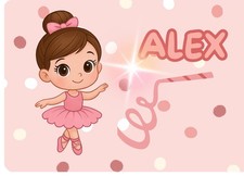 PERSONALISED Children's Placemat - Ballet Childs, Kids, GIRLS. Table Saver Mat