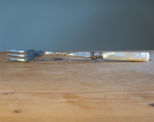 Antique pickle fork twisted - antique,