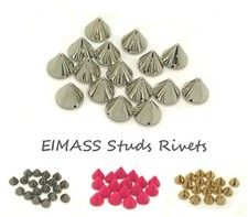 EIMASS® CCB Metallic Finish Acrylic Spike Cone Studs, Beads,Sew / Glue on, 2178 