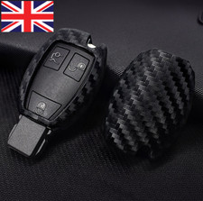 Carbon Look Silicone Key Cover Fob Mercedes W204 W205 W212 C S E W202 W203 W210