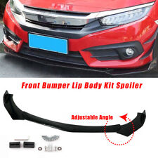 NEW Universal Car Front Bumper Protector Lip Splitter Spoiler Body Kit Black UK