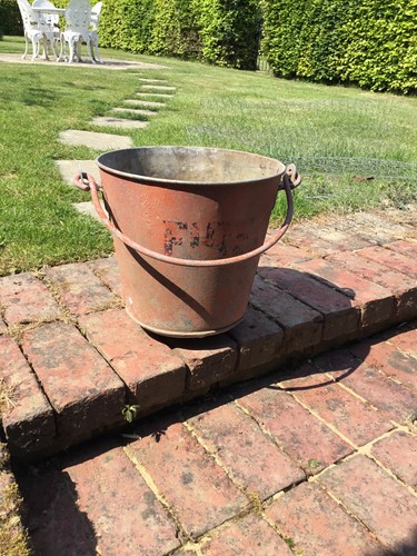 Vintage galvanised riveted red - vintage,