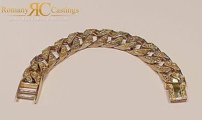 Men 9ct solid patterned link - men's,