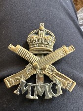 Original WW1 Motor Machine Gun Corps (MMG) Cap Badge KC Bi-Metal Antique