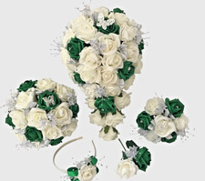 Wedding bouquets emerald green - emerald,