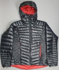 Mens Berghaus Extrem Micro Down Jacket Large Nikwax Water Repellent Black Hooded