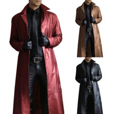 Mens Winter Leather Trench
