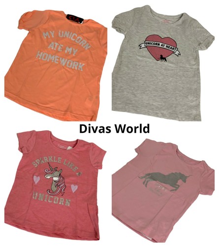 Unicorn girls shirt top kids - top,