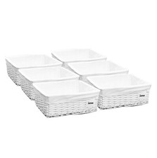 White wicker Storage Hamper